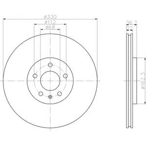 Тормозной диск HELLA PAGID 8DD355118021
