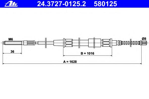 Трос, стояночная тормозная система ATE