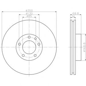 Тормозной диск HELLA PAGID 8DD355109761