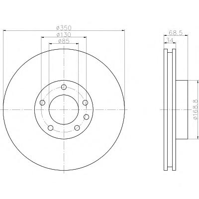 Тормозной диск HELLA PAGID