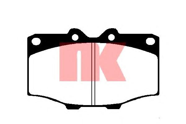 Комплект тормозных колодок, дисковый тормоз NK