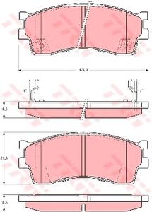 Комплект тормозных колодок, дисковый тормоз TRW GDB3245
