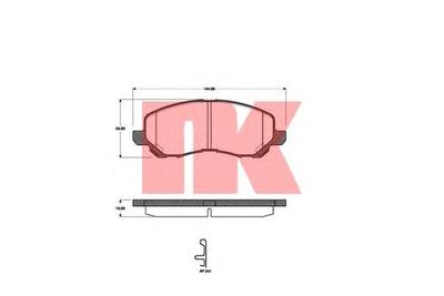 Комплект тормозных колодок, дисковый тормоз NK 223028