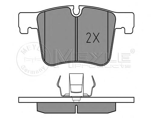 Комплект тормозных колодок, дисковый тормоз MEYLE