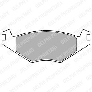 Комплект тормозных колодок, дисковый тормоз DELPHI