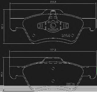 Комплект тормозных колодок, дисковый тормоз BREMBO P24 159