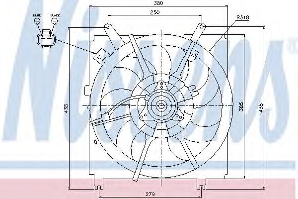 Вентилятор, охлаждение двигателя NISSENS