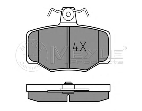 Комплект тормозных колодок, дисковый тормоз MEYLE