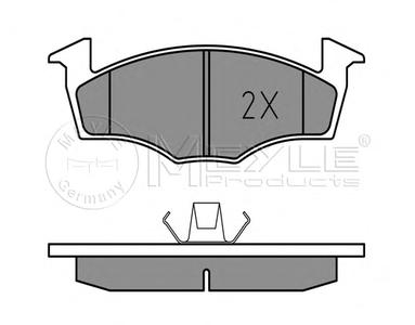 Комплект тормозных колодок, дисковый тормоз MEYLE