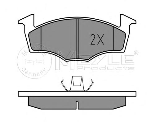 Комплект тормозных колодок, дисковый тормоз MEYLE