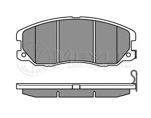 Комплект тормозных колодок, дисковый тормоз MEYLE