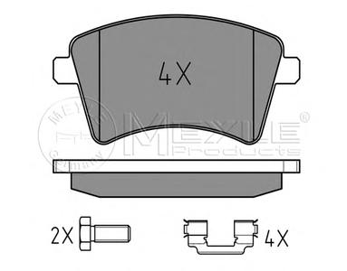Комплект тормозных колодок, дисковый тормоз MEYLE 025 246 9318