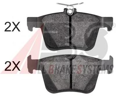 Комплект тормозных колодок, дисковый тормоз A.B.S.