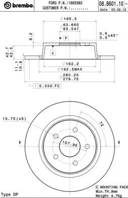 Тормозной диск BREMBO