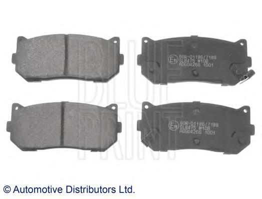 Комплект тормозных колодок, дисковый тормоз BLUE PRINT