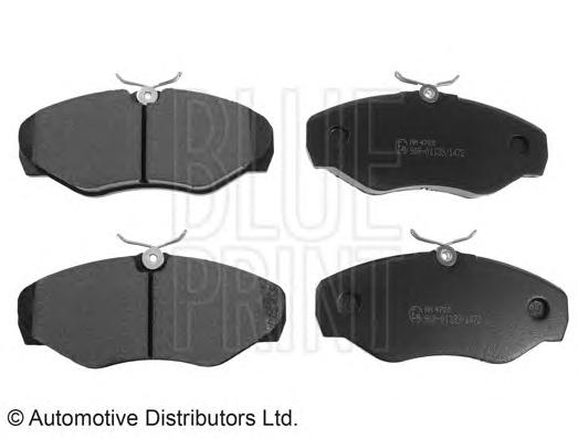 Комплект тормозных колодок, дисковый тормоз BLUE PRINT