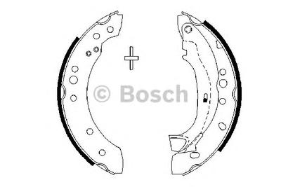 Комплект тормозных колодок BOSCH 0986487664