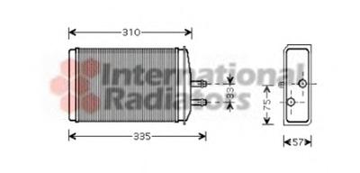 Теплообменник, отопление салона VAN WEZEL 76006016