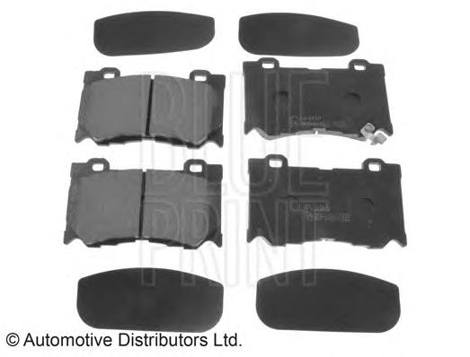 Комплект тормозных колодок, дисковый тормоз BLUE PRINT