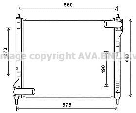 Радиатор, охлаждение двигателя AVA QUALITY COOLING DN2354