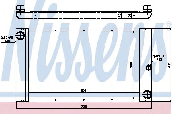 Радиатор, охлаждение двигателя NISSENS