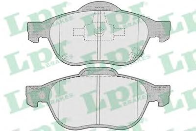Комплект тормозных колодок, дисковый тормоз LPR 05P1215