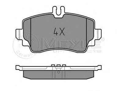 Комплект тормозных колодок, дисковый тормоз MEYLE 025 230 7016
