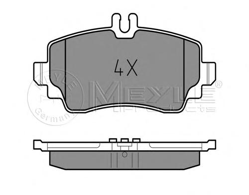 Комплект тормозных колодок, дисковый тормоз MEYLE