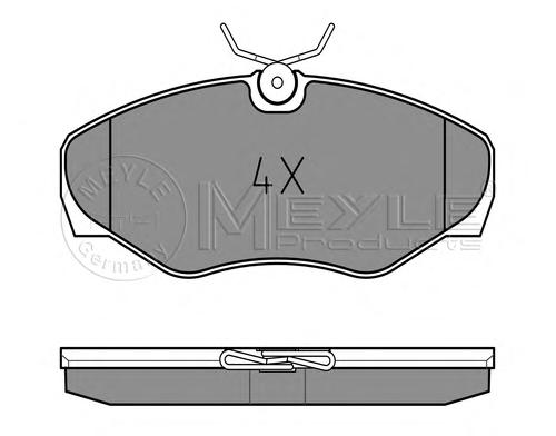 Комплект тормозных колодок, дисковый тормоз MEYLE