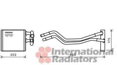 Теплообменник, отопление салона VAN WEZEL 18006455