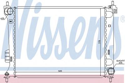Радиатор, охлаждение двигателя NISSENS 67609