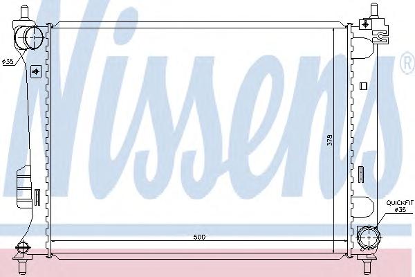 Радиатор, охлаждение двигателя NISSENS