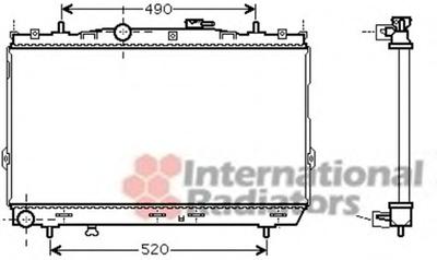 Радиатор, охлаждение двигателя VAN WEZEL 82002185