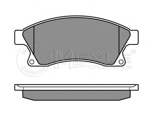 Комплект тормозных колодок, дисковый тормоз MEYLE