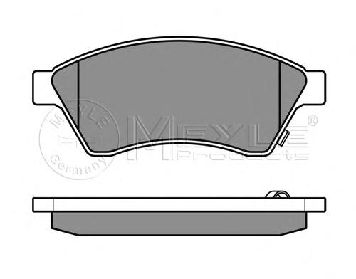 Комплект тормозных колодок, дисковый тормоз MEYLE