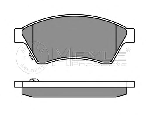 Комплект тормозных колодок, дисковый тормоз MEYLE