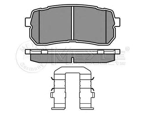 Комплект тормозных колодок, дисковый тормоз MEYLE