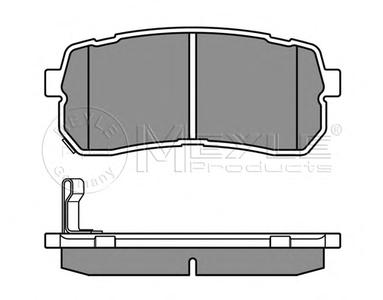 Комплект тормозных колодок, дисковый тормоз MEYLE