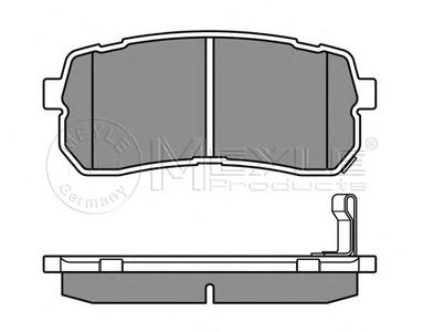 Комплект тормозных колодок, дисковый тормоз MEYLE
