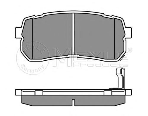 Комплект тормозных колодок, дисковый тормоз MEYLE