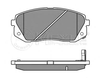 Комплект тормозных колодок, дисковый тормоз MEYLE
