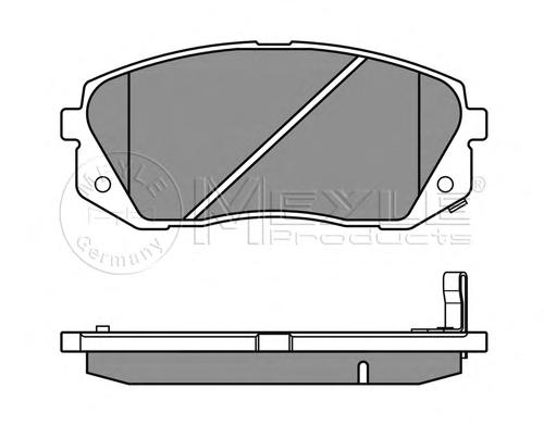 Комплект тормозных колодок, дисковый тормоз MEYLE