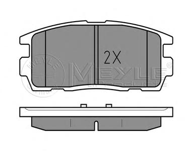 Комплект тормозных колодок, дисковый тормоз MEYLE