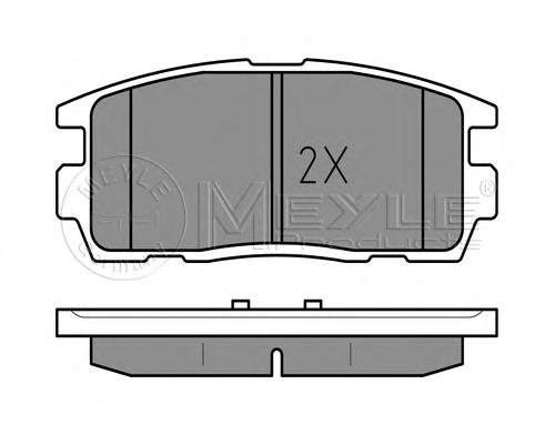 Комплект тормозных колодок, дисковый тормоз MEYLE