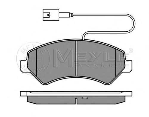 Комплект тормозных колодок, дисковый тормоз MEYLE