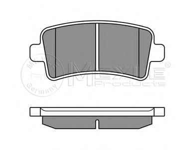 Комплект тормозных колодок, дисковый тормоз MEYLE 025 244 2116/W