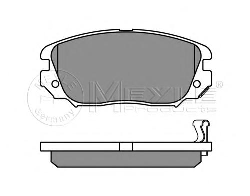 Комплект тормозных колодок, дисковый тормоз MEYLE