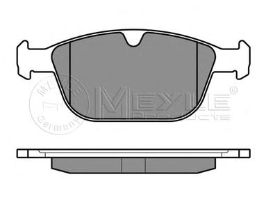 Комплект тормозных колодок, дисковый тормоз MEYLE