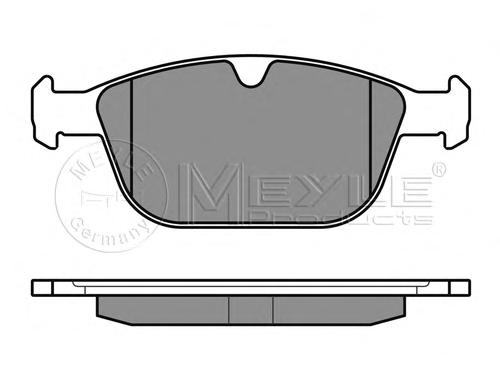 Комплект тормозных колодок, дисковый тормоз MEYLE