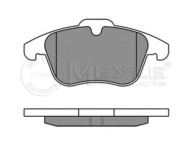 Комплект тормозных колодок, дисковый тормоз MEYLE